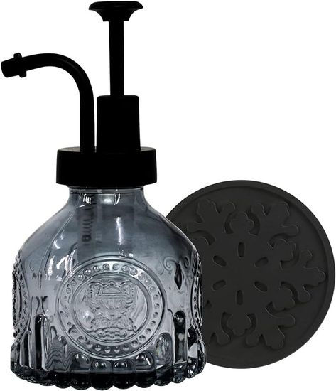 Amazon.com: Birugen Soap Dispenser,Hand Soap Dispenser for Bathroom and Kitchen,Farmhouse Bathroom Decor,Glass Soap Dispenser with Pump,Black Dispenser,Cute Clear Soap Dispenser,Vintage Soap Dispenser (Grey) : Home & Kitchen Clear Soap Dispenser, Dish Soap Dispenser Kitchen, Black Bathroom Accessories Set, Farmhouse Bathroom Accessories, Green Bathroom Accessories, Lotion And Soap Dispensers, Clear Soap, Gold Bathroom Decor, Gray Bathroom Accessories