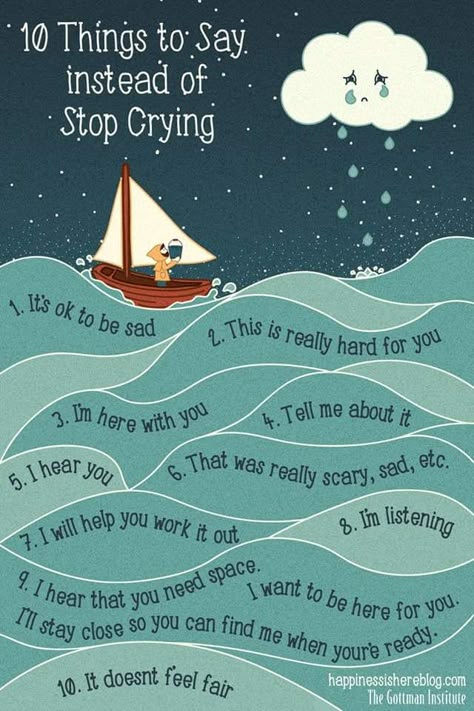 Handout with easy and positive phrases for an adult to use with infants and toddlers that replace “Stop Crying”. Uppfostra Barn, Education Positive, Smart Parenting, Parenting 101, Stop Crying, Parenting Skills, Gentle Parenting, Good Parenting, School Counseling