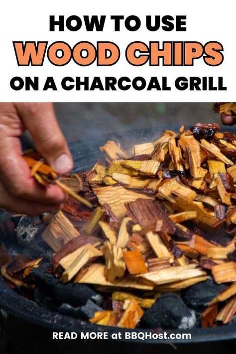 Curious about how to use wood chips on a charcoal grill? Our guide breaks down the types of wood chips, how to prep them, and when to add them to your grill. These grilling tips and tricks are perfect for your autumn bbq or winter bbq party. Whether you're a beginner or a seasoned griller, grilling with wood chips will help you add that extra flavor punch to your grilled dishes! Learn more here. Autumn Bbq, Grilling Steak Tips, Charcoal Grill Recipes, Winter Bbq, Steak Tips, Ribs On Grill, Grilled Burgers, Grilling Tips, Wood Chips