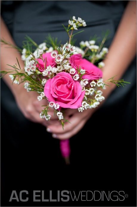 Pink Bouquet Wedding, Nosegay Bouquet, Hot Pink Bouquet, Prom Flowers Bouquet, Dance Flowers, Homecoming Flowers, Pink Wedding Centerpieces, Homecoming Corsage, Prom Bouquet