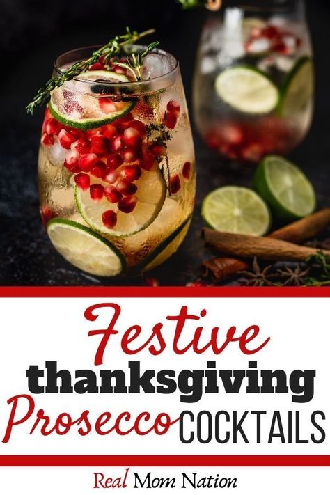 Fun Family Meals, Cocktails With Prosecco, Prosecco Cocktails Easy, Classic Family Meals, Meals For The Family, Prosecco Drinks, Thanksgiving Cocktail, Thanksgiving Meals, Batch Cocktails