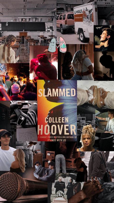 Slammed - Colleen Hoover #slammedcolleenhoover #colleenhoover Slammed Book, Slammed Colleen Hoover, Slam Book, Hoover Books, Book Collage, Books Wishlist, Book Bucket, Colleen Hoover Books, Book Couples