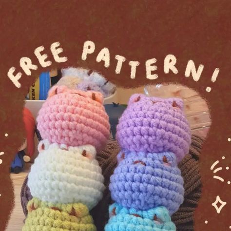 Monthly Crochet Challenge, Ditto Crochet Pattern, Fluffy Crochet Patterns, Free Character Crochet Patterns, Pikmin Crochet Pattern Free, Crochet Mini Plushies Free Pattern, Cute Small Things To Crochet, Cute Small Crochet Ideas, Small Free Crochet Patterns