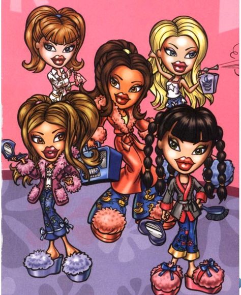 Lookin' Bratz’s Instagram post: “Beauty sleep never looked so good! #Bratz #LookinBratz” Bratz Characters, Adorable Aesthetic, Bratz Yasmin, Girly Graphics, Y2k Bratz, Bratz Doll Outfits, 2000s Art, Y2k Posters, Bratz Girls