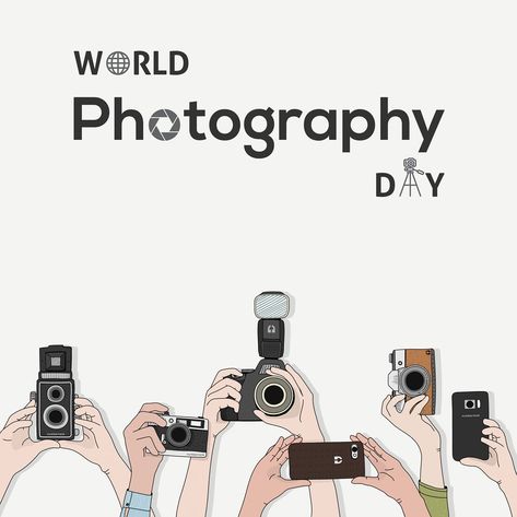 Happy Photography Day Poster, Photography Day Poster Design, Photography Day Creative Ads, World Photography Day Creative Ads, World Photography Day Poster, Happy World Photography Day, Home Spa Room, International Days, World Photography Day