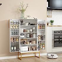 Pantry With Doors, Small Pantry Cabinet, Wood Kitchen Pantry, Pantry Cabinet Free Standing, Shelves For Kitchen, White Pantry, Pantry Cabinets, Pantry Storage Cabinet, Furniture Storage Cabinets