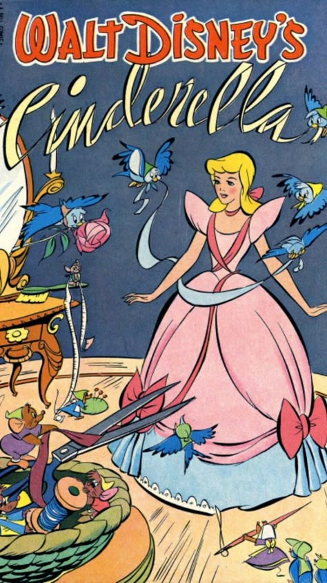 Cartoon Aesthetic Wallpaper, Vintage Cartoon Aesthetic, Walt Disney Paris, Vintage Disney Posters, Cinderella Wallpaper, Dell Comic, Disney Posters, Cartoon Posters, Picture Collage Wall