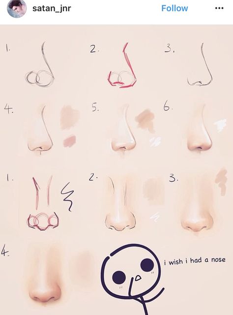 Digital Art Nose, Art Nose, Draw Noses, Draw Nose, Drawing Tutorial Face, Nose Drawing, Digital Painting Tutorials, Art Practice, Digital Art Tutorial