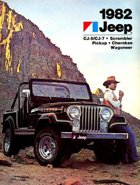 1982 Jeep CJ (I am a proud owner of this exact model. 4.2 Liter, Straight 6, 258, 4 speed) Jeep Advertising, Jeep Overlanding, Jeep Ads, Cj7 Renegade, Cj5 Jeep, Vintage 4x4, Jeep Unlimited, Best Jeep Wrangler, Cj Jeep