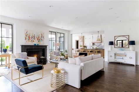 Hot Property: A Rom-Com-Ready Spanish Colonial in Preston Hollow - D Magazine Bright Family Room, Scout Design Studio, Scout Design, Outdoor Grill Station, Natural Stone Flooring, Smart Home Technology, Spanish Colonial, House System, Stone Flooring