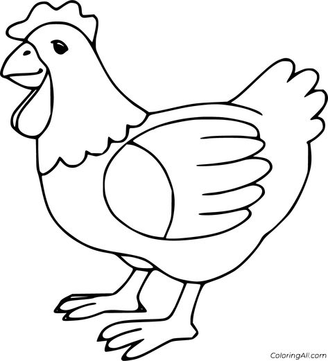 26 free printable Chicken coloring pages in vector format, easy to print from any device and automatically fit any paper size. Chicken Drawing Easy, Chicken Outline, Ryan Sullivan, Chicken Coloring Pages, Jack Harrison, Chicken Coloring, Chicken Drawing, Chicken Images, Bird Coloring