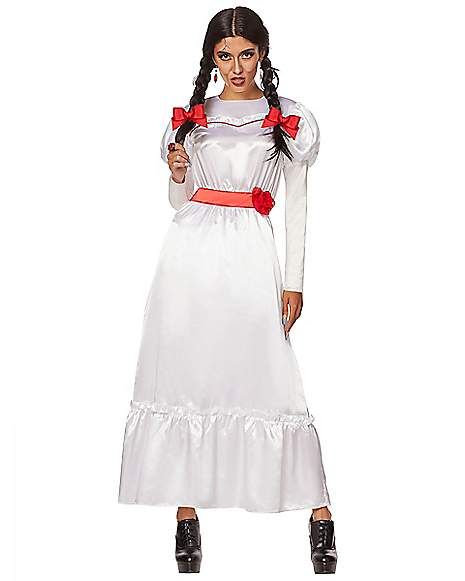 Annabelle Costume, Halloween Idea, Spencers Gifts, Up Theme, Costume Inspo, Fantasias Halloween, White Gowns, Costume Makeup, Red Accents