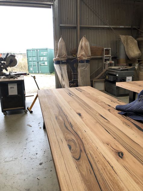 Recycled Timber Dining Table, Messmate Dining Table, Messmate Furniture, Torquay Australia, Dining Room Tables And Chairs, Burnt Timber, Recycled Timber Furniture, Duplex Ideas, Dining Table Kitchen Island