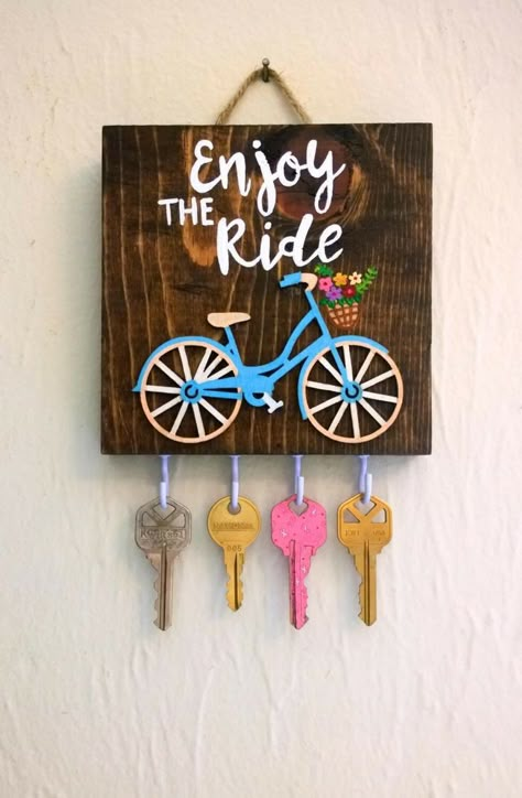 Bicycle Jewelry, Bicycle Wall Art, Name Plate Design, Diy Wall Art Decor, Craft Room Decor, Bicycle Art, Diy Paper Crafts Decoration, Enjoy The Ride, Diy Crafts Room Decor