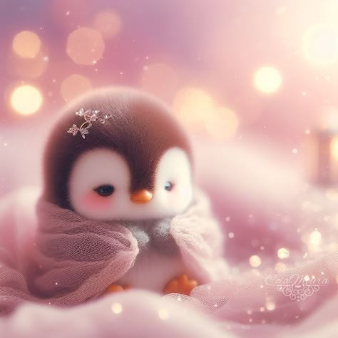 Cute Penguin Wallpaper, Penguin Wallpaper, Cute Small Animals, Cute Kawaii Animals, Cute Animal Illustration, Cute Animals Puppies, Cute Animal Clipart, Cute Fantasy Creatures, Cute Animals Images