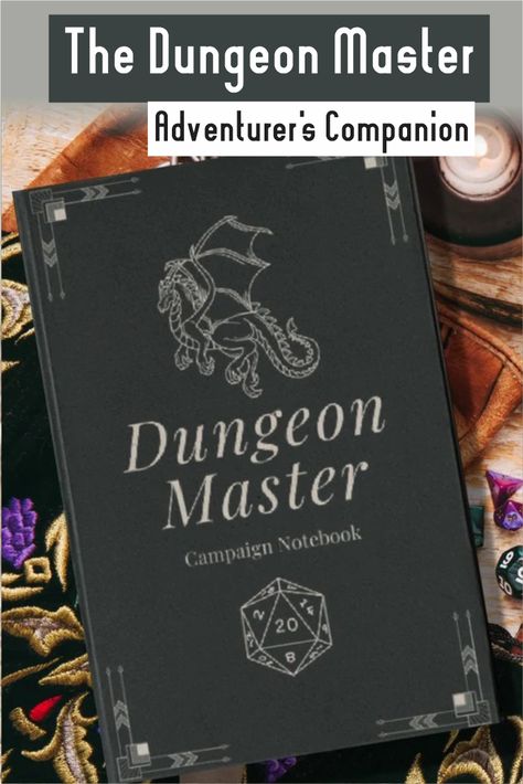 The Dungeon Master Campaign Journal is a must-have accessory for any Dungeons and Dragons enthusiast who wants to keep their campaign notes organized and their creativity flowing. This hardcover journal is designed with the busy Dungeon Master in mind and features ample space for notes, campaign planning, and character tracking. It is fully customizable on the front and back covers, so you can make it your own Book Campaign, Campaign Planning, Dungeons And Dragons Classes, Novel Inspiration, Dungeon And Dragons, Notes Organization, Diy Notebook, Dungeon Master, Spell Book