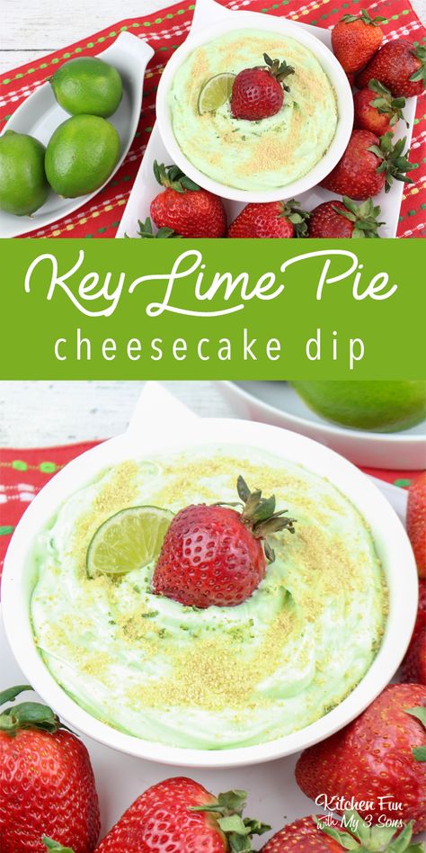 Easy Key Lime Cheesecake, Key Lime Pie Dip, Key Lime Pie Cheesecake, Key Lime Recipes, Cheesecake Dip Recipe, Dessert Dip Recipes, Key Lime Desserts, Cake Dip, Lime Desserts