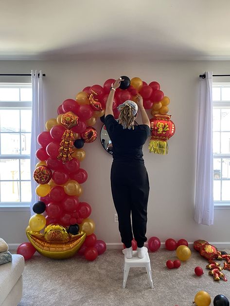 AmazonSmile: Chinese New Year Balloon Arch Garland Kit Decorations - Lantern Gold Coin Foil Balloon for Spring Festival Year of the Rabbit 2023 Chinese New Year Celebration Party Decoration : Home & Kitchen Year Of The Dragon 2024 Decorations, Lunar New Year Balloon Garland, Chinese New Year Balloon Decoration, Lunar New Year Balloons, Year Of The Dragon Decorations, Chinese New Year Dragon Decorations, Chinese New Year Decorations Home, Chinese New Year Decorations Ideas, Chinese New Year Ideas