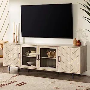 Amazon.com: Walker Edison Harper Modern 4 Door Herringbone Stand for TVs up to 80 Inches, 70 Inch, Birch : Electronics Tv Stand Pattern, Scandinavian Living Room Tv Stand, Modern Coastal Tv Console, Tv Stand Long, Boho Tv Stand, Paris House, Mid Century Modern Tv Stand, House Redo, Gaming System