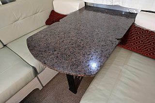 Construction of a folding dinette table - Airstream Forums Rv Dinette Tablecloth, Camper Dinette Replacement, Replace Rv Dinette, Replacing Dinette In Camper, Travel Trailer Dining Table / Bed Extension, Rv Trip Planner, Invisible Hinges, Dinette Table, Dinette Tables