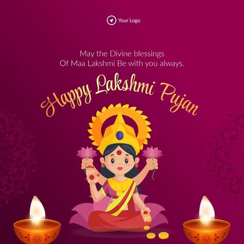 Indian festival happy lakshmi pujan bann... | Premium Vector #Freepik #vector #goddess-lakshmi #laxmi-puja #festival-design #lakshmi Lakshmi Pujan Wishes, Laxmipujan Wishes, Lakshmi Pujan Diwali Wishes, Lokkhi Puja, Lakshmi Pujan, Laxmi Pujan, Deepika Padukone Wallpaper, Laxmi Puja, Food Banner