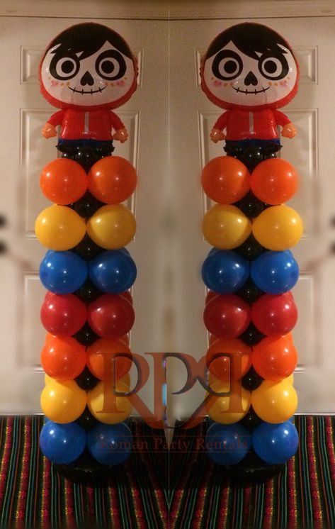 Coco Theme Party Ideas, Coco Balloon Arch, Coco Centerpiece Ideas, Coco Decorations, Coco Themed Birthday Party, Mexican Theme Party Decorations, Coco Birthday, Coco Party, Coco Disney