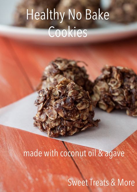 Cookies Made With Coconut Oil, Chocolate No Bake, Healthy No Bake Cookies, Healthy No Bake, Chocolate No Bake Cookies, Recipe Cookies, Cookies Healthy, Coconut Oil Recipes, Healthier Choices