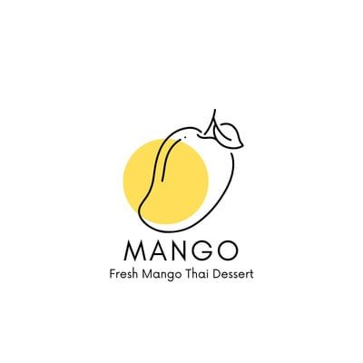 Cute Mango Doodle, Mango Graphic Design, Fruit Logo Branding, Mango Logo Design, Mango Aesthetic, Citrus Logo, Mango Thai, Fruit Logo Design Ideas, Pineapple Food