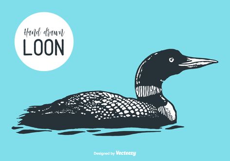 Loon Bird, Small Tats, Traditional Tattoo Sleeve, Vector Art Design, Wood Burning Patterns, Drawing Techniques, Linocut, Vector Graphics, Art Inspo