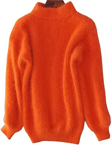 Amazon.com: orange turtleneck sweater - Clothing / Women: Clothing, Shoes & Jewelry Velma Costume, Orange Turtleneck, Fluffy Jumper, Fur Sweater, Ladies Turtleneck Sweaters, Fur Fabrics, Mohair Sweater, Orange Turtleneck Sweater, Teenage Fashion Outfits