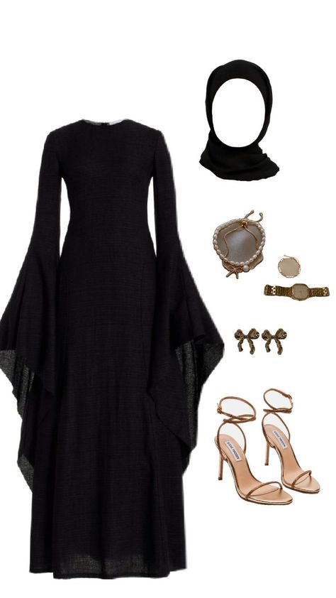 gown dress with hijab Muslim Fashion Dress Gowns, Dress With Hijab, Modest Dresses Fashion, Modest Outfit, Stylish Winter Outfits, Desi Fashion Casual, Muslim Women Fashion, Modest Dresses Casual, Elegant Dresses Classy