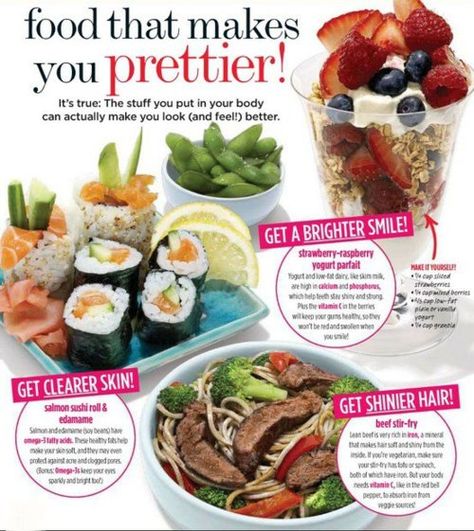 Foods that make you prettier Cheerleader Diet, Seventeen Magazine, Pretty Food, Food For Thought, Get Healthy, Healthy Choices, Meal Plan, Healthy Life, Health Tips