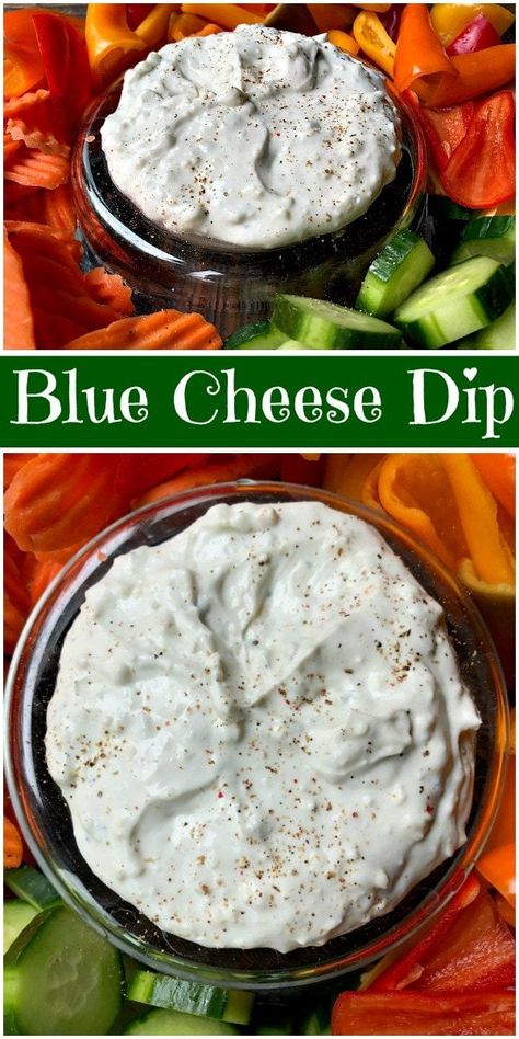 Blue Cheese Dip For Chips, Blue Cheese Dip Recipe, Blue Cheesecake, Hot Chicken Wings, Blue Cheese Recipes, Cheese Dip Recipe, Blue Cheese Dip, Cheese Dip Recipes, Dip Recipes Easy