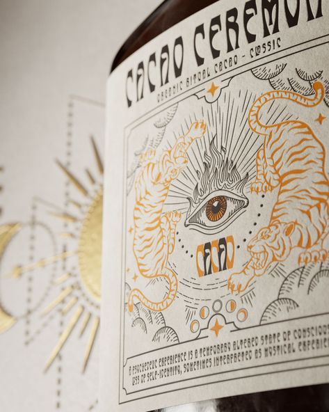 Conceptual Brand Cacao Ceremony Responds To The Urge Of Connection | Dieline - Design, Branding & Packaging Inspiration Cacao Ceremony, Alchemy Art, Concept Draw, Design Studio Logo, Ceremony Design, Power Animal, Brand Creation, Graphic Design Packaging, Studio Logo