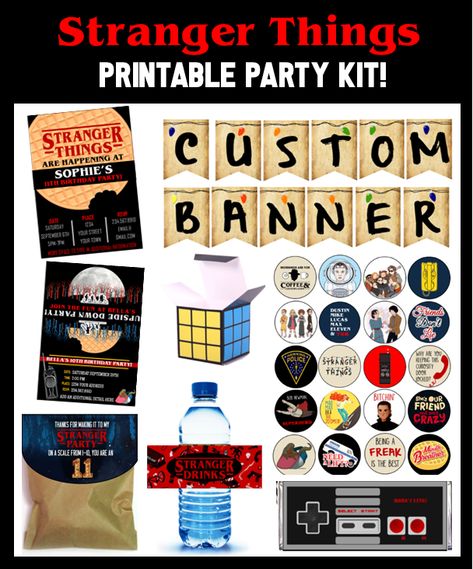 Free Stranger Things Printables, Stranger Things Party Games, Stranger Things Games, Stranger Things Printables, Stranger Things Party Ideas Decorations, Stranger Things Party Decorations, Diy Stranger Things Party, Stranger Things Trivia, Stranger Things Birthday Party