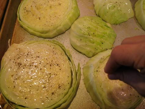 Martha Stewart Roasted Cabbage Cabbage Steaks Recipe, Roasted Cabbage Steaks, Cabbage Steaks, Roasted Cabbage, Snacks Für Party, Idee Pasto Sano, On The Grill, Side Recipes, Veggie Dishes