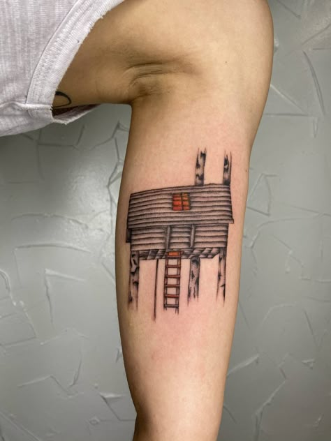 Hereditary Movie Tattoo, Hereditary Tattoo Ideas, Hereditary Tattoo, Midsommar Tattoos, Horror Sleeve, Lily Tattoos, Leg Tats, Horror Tattoos, Woodburning Ideas