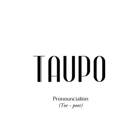 Simple pronounciations for the māori place name Taupo. #newzealand #taupo #nz #kiwi #maori #tereomaori #aotearoa @piriwaaks #followformore Maori Names, Unusual Words, Place Names, Kiwi, New Zealand, Company Logo, Tech Company Logos