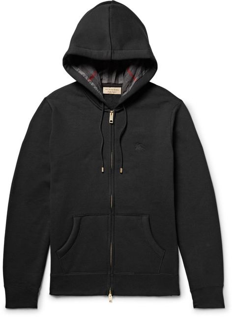 Burberry Fleece-Back Cotton-Blend Jersey Zip-Up Hoodie Burberry Hoodie, Mens Designer Hoodies, Burberry Brit, Mens Designer Fashion, Nike Tshirt, Fashion Baby, Burberry Men, Mr Porter, Casual Wardrobe