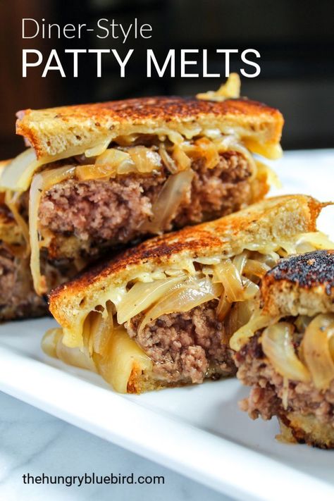 Melts Sandwich, Grilled Cheese Burger, Sandwich Melts, Patty Melt Recipe, Melt Recipe, Beef Patties, Patty Melt, Deli Sandwiches, Diner Recipes