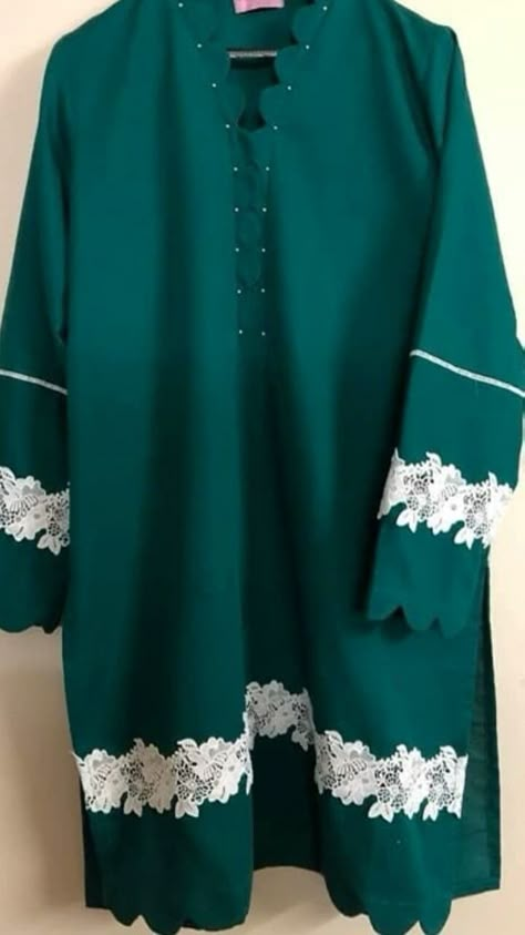 Neck Designs For Pakistani Suits, Girls Kurta Design Style, Kameez Designs With Laces, Khadar Dress Designs, Lace Dress Designs Pakistani, Khadar Dress Designs Pakistani, Lace Kurta Designs Women, Khaddar Dresses Design, Girls Kurta Design