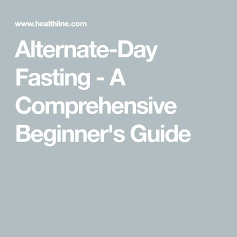 Every Other Day Diet, 13 Day Diet, Intermittent Fasting Diet, Start Losing Weight, Fasting Diet, Intermittent Fasting, Diet And Nutrition, Get In Shape, Beginners Guide