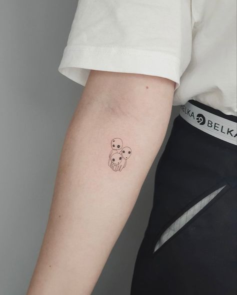 Kodama Tattoo, Biology Tattoo, Cool Tattoos For Girls, Ghibli Tattoo, Pink Tattoo, Special Tattoos, Sweet Tattoos, Sketch Tattoo Design, Real Tattoo