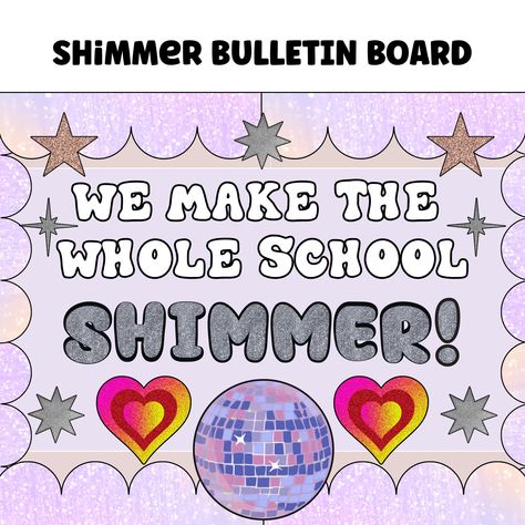 Valentine Bulletin Board, Groovy Classroom Decor, New Year Bulletin Board, Groovy Classroom, Valentine Bulletin Boards, Printable Bulletin Board, Bulletin Borders, Cut Out Pictures, Board Stand