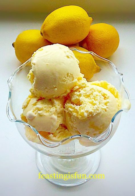 Luxury Homemade Vanilla Bean Custard - Feasting Is Fun Tart Lemon Curd, Cream Eggs, Skimmed Milk, Lemon Ice Cream, Lemon Ice, Ice Cream Maker Recipes, Yummy Ice Cream, Homemade Ice Cream Recipes, Frozen Yoghurt