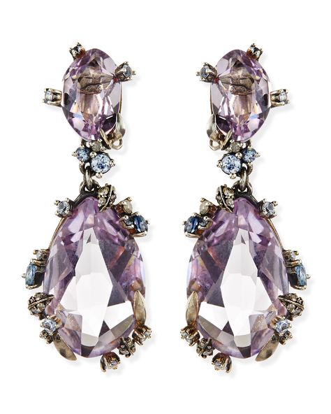 Alexis Bittar Earrings, Claw Earrings, Alexis Bittar Jewelry, Cute Nike Shoes, Earrings Accessories, Amethyst Jewelry, Alexis Bittar, Amethyst Earrings, Cluster Earrings