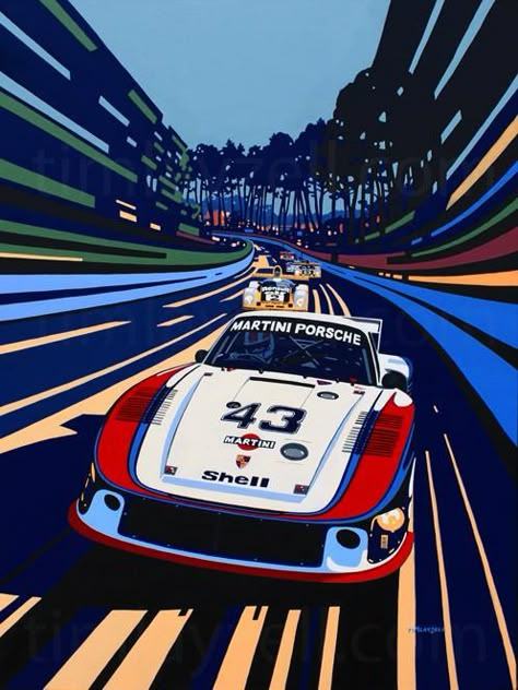 https://www.pinterest.com/breakerbcn/art Porsche Cayman Gt4, Vintage Racing Poster, Aryton Senna, Motorsport Art, Porsche 935, Automotive Artwork, Martini Racing, Racing Art, Car Artwork