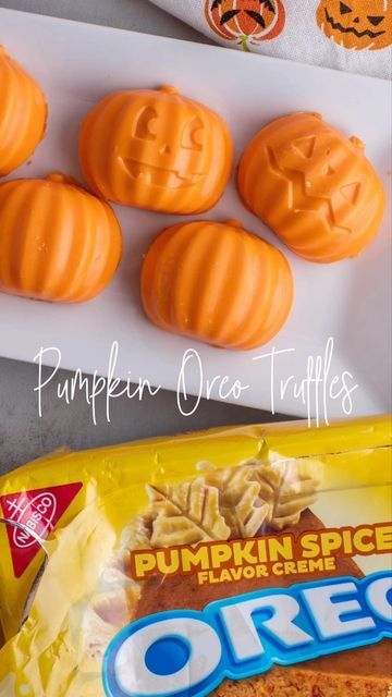 Emily Claire Susman on Instagram: "Check out these Pumpkin Oreo Truffles! I got the recipe and idea from @lifeandsprinkles 🎃 You melt chocolate and make the pumpkin molds then crumble up pumpkin Oreos & mix with cheese cheese. You must try this out and tag a friend who needs this too! Have fun & enjoy! I’m linking these pumpkin molds in my stories! #chocolaterecipes #pumpkinspice #easyrecipes #explorepage #pumpkinrecipes #easyrecipe #foodreel #foodreels #recipereel #recipereels #halloween #h Pumpkin Oreos, Pumpkin Mold, Up Pumpkin, Oreo Truffles, Halloween Desserts, Chocolate Truffles, Kid Friendly Meals, Pumpkin Recipes, Tag A Friend