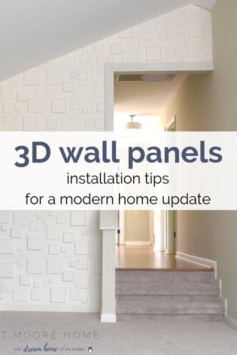 Accent Wall Tutorial, Diy Floors, Update Wallpaper, Modern Wall Paneling, Diy Accent Wall, Focal Wall, Adobe House, Trap House, Mural Ideas