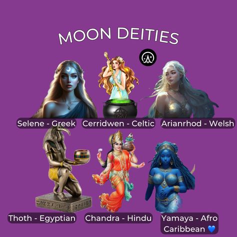 Throughout history, cultures worldwide have revered the enchanting power of the moon, each with their own Lunar Goddesses and Gods. 🌟 From Diana in Roman mythology to the beloved Cerridwen in witchy lore, the moon has inspired devotion across the globe.  Some lunar deities, like Yemaya, embody not just the moon but also the vastness of the ocean and the miracle of childbirth. Others, like Arianhod, hold sway over fertility as well as the moon's luminance. 🌊  #MoonDeities #LunarGoddesses #wicca Lunar Deities, Moon Deities, Diana Goddess, Lunar Goddess, Goddess Diana, African Spirituality, Supernatural Beings, Roman Goddess, Roman Mythology